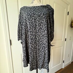 Torrid Gray Animal Print Top